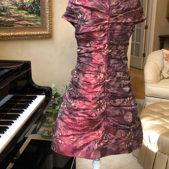 Rickie Freeman Teri Jon Iridescent Floral Women's Formal Dress Size 8 Like New - Picture 13 of 16